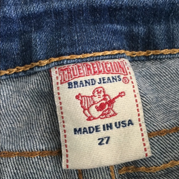 True Religion Allie Cuffed Jean Shorts Size 27 - Picture 3 of 3